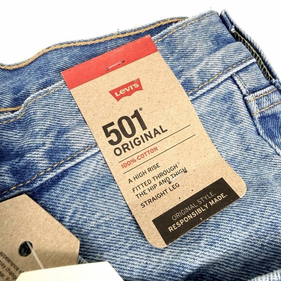 Levi’s 501 High Rise Straight Jeans Shine Theory Women’s Size 28x30 - Picture 2 of 6